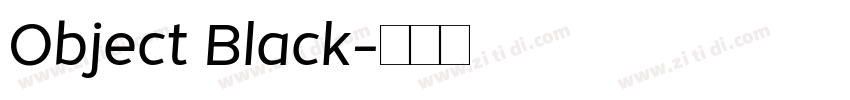 Object Black字体转换